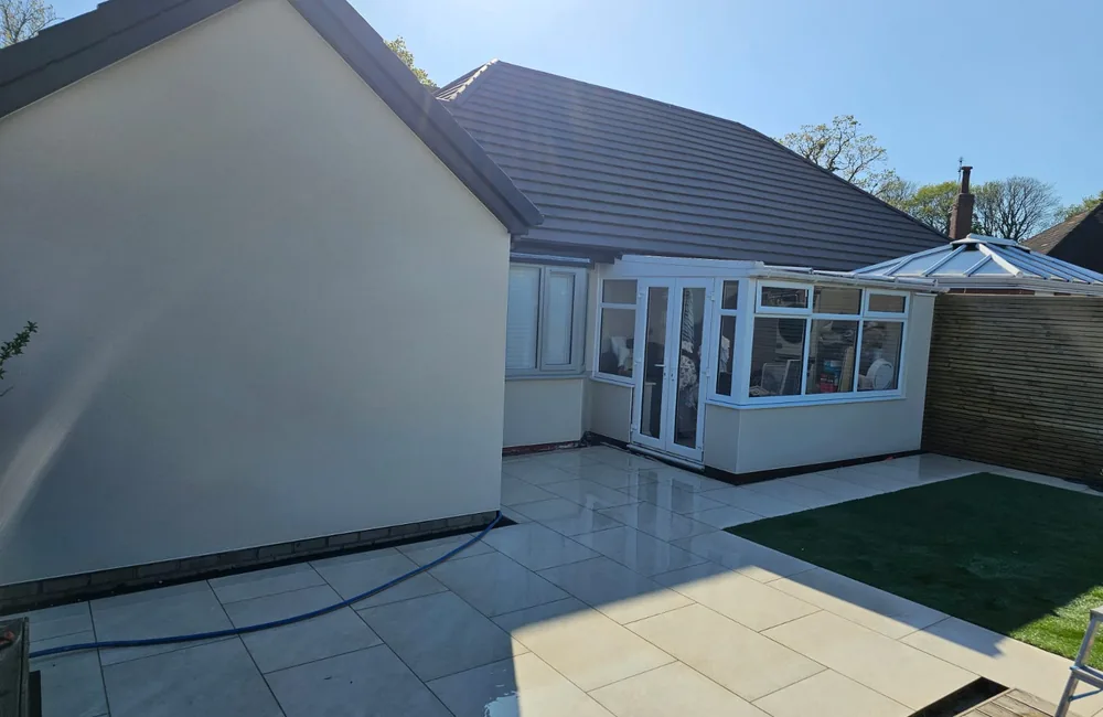 The same bungalow rear after AJM Pro completed its exterior render