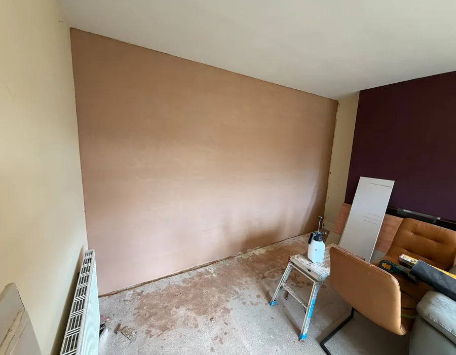 Fresh smooth plaster finish completed by AJM Pro